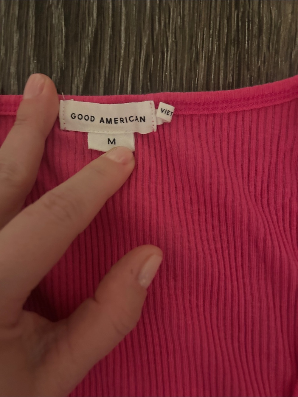 Good American Hot Pink Ribbed Tank - Picture 2 of 5